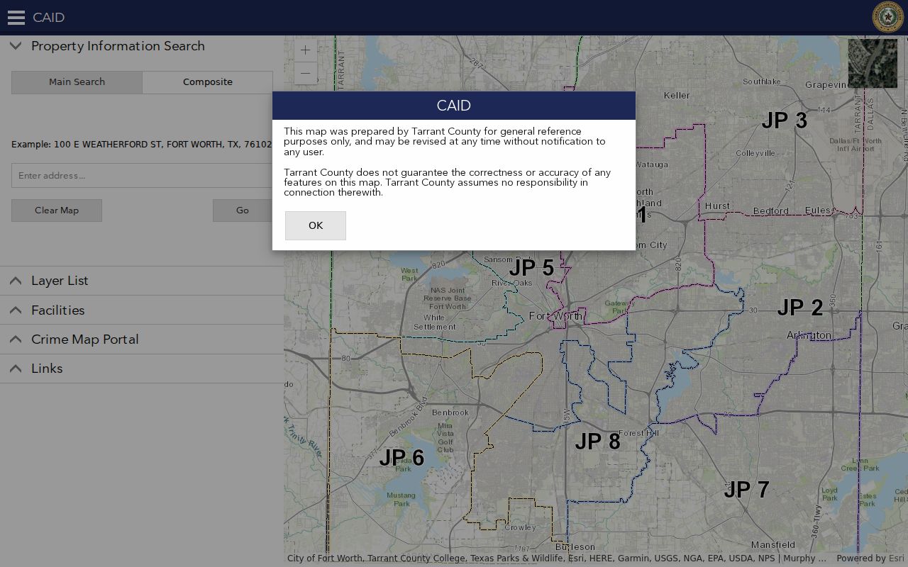 Southlake neighbors Tarrant CAID GIS parcel map search